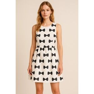 H&M Divided Size Med8 Black & White Party Dress Sleeveless
